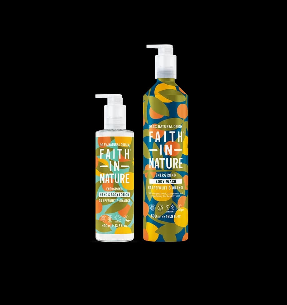 Grapefruit & Orange Aluminium Body Wash & Lotion Set