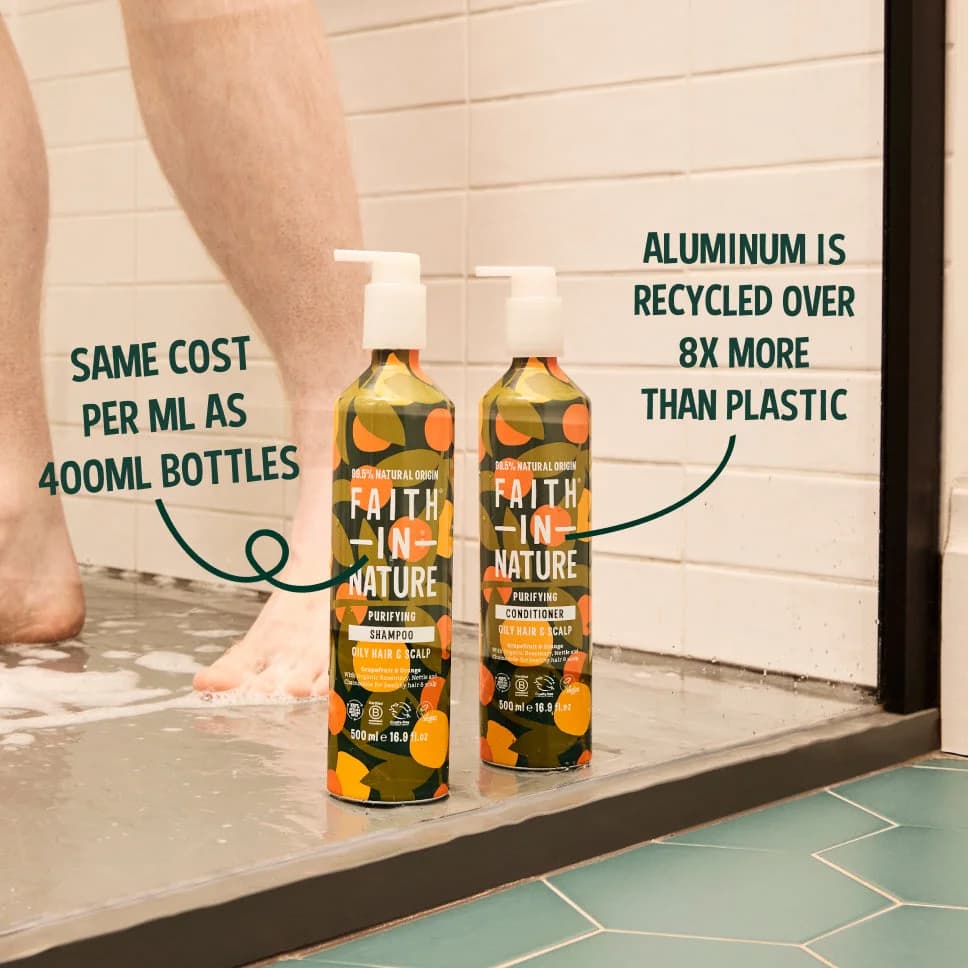 Grapefruit & Orange Shampoo and Conditioner Set - 500ml Aluminium