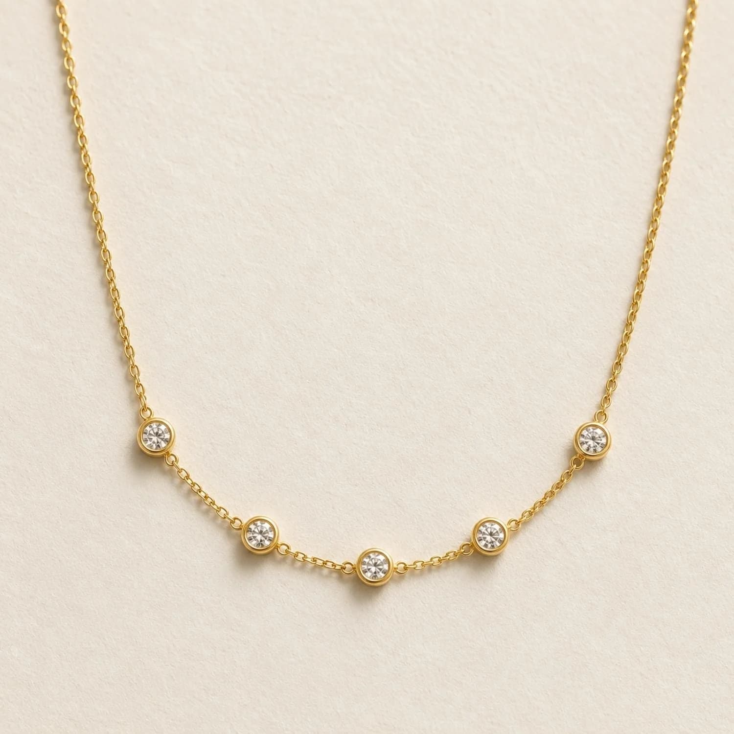 Aurora 5 Diamond Dangle Necklace – image 1