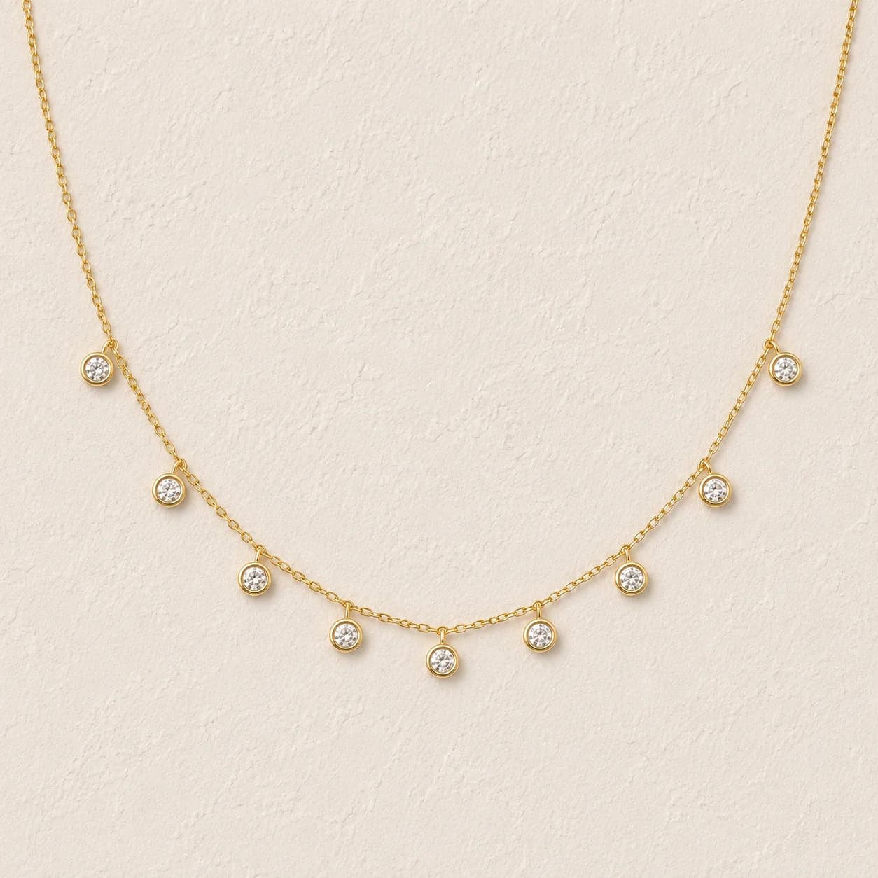 Aurora 9 Diamond Droplet Necklace