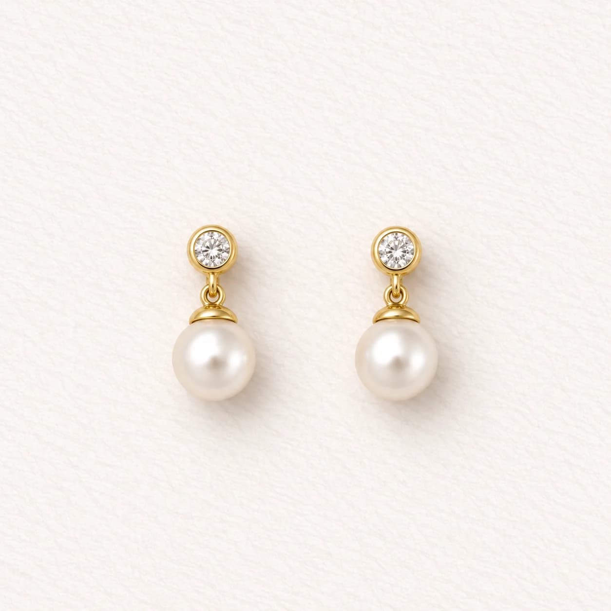 Aurora Diamond & Pearl Stud Earrings