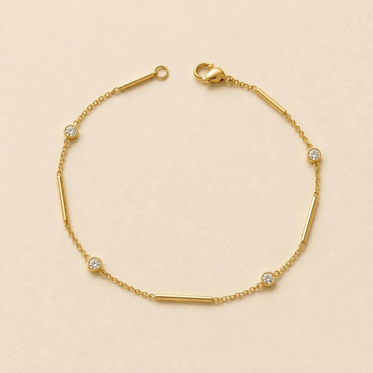 Light Beam Diamond Link Bracelet