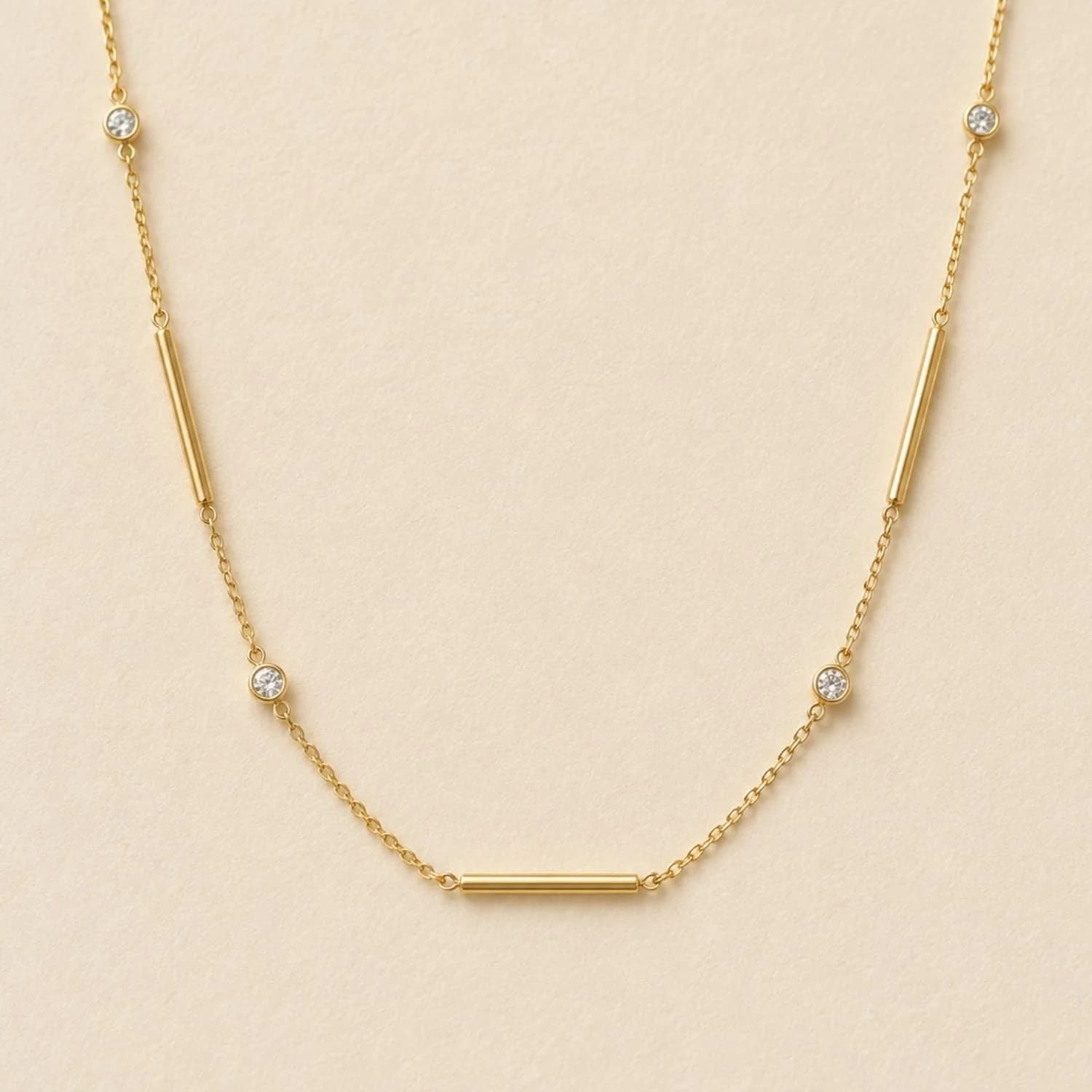 Light Beam Diamond Link Necklace