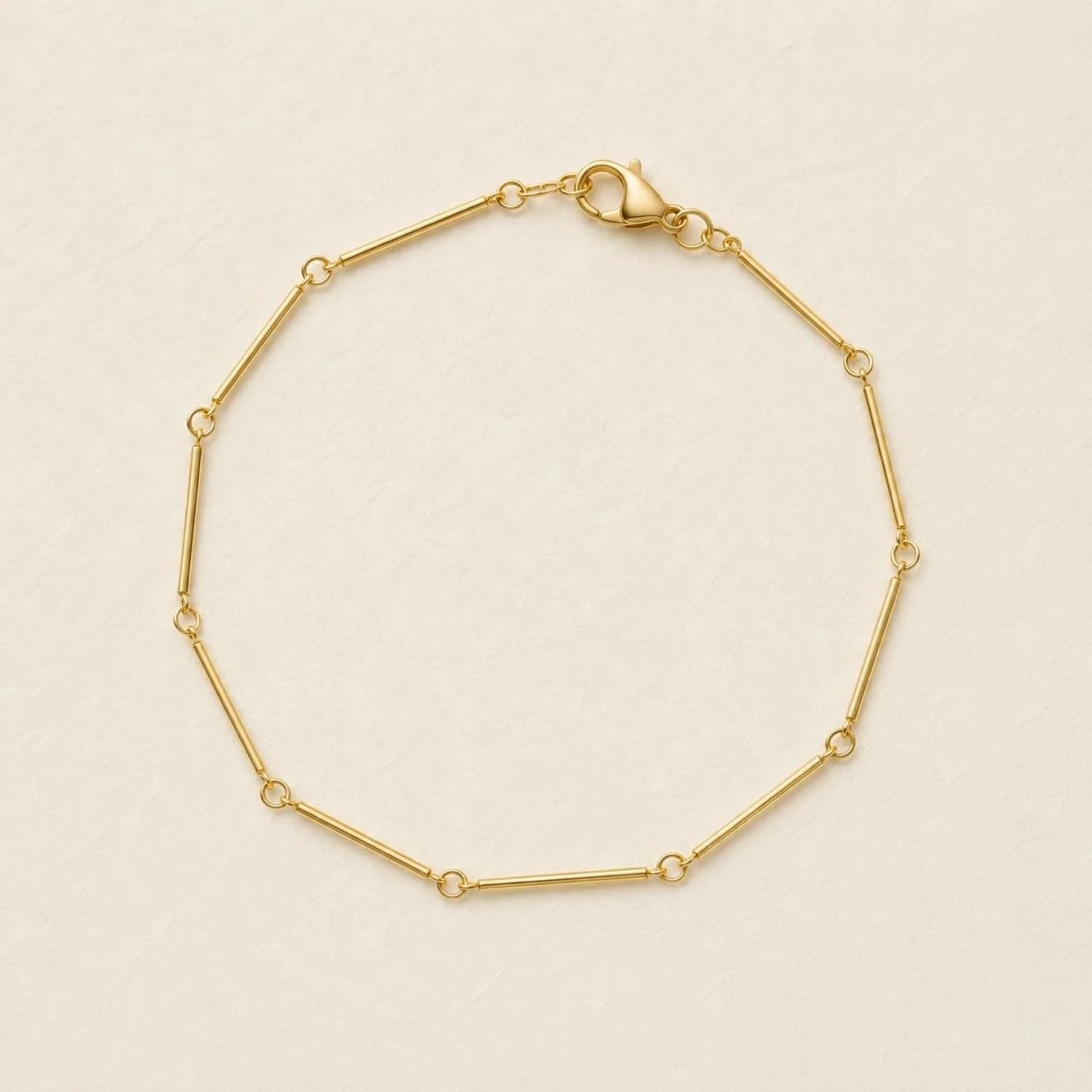 Light Beam Interval Gold Bracelet