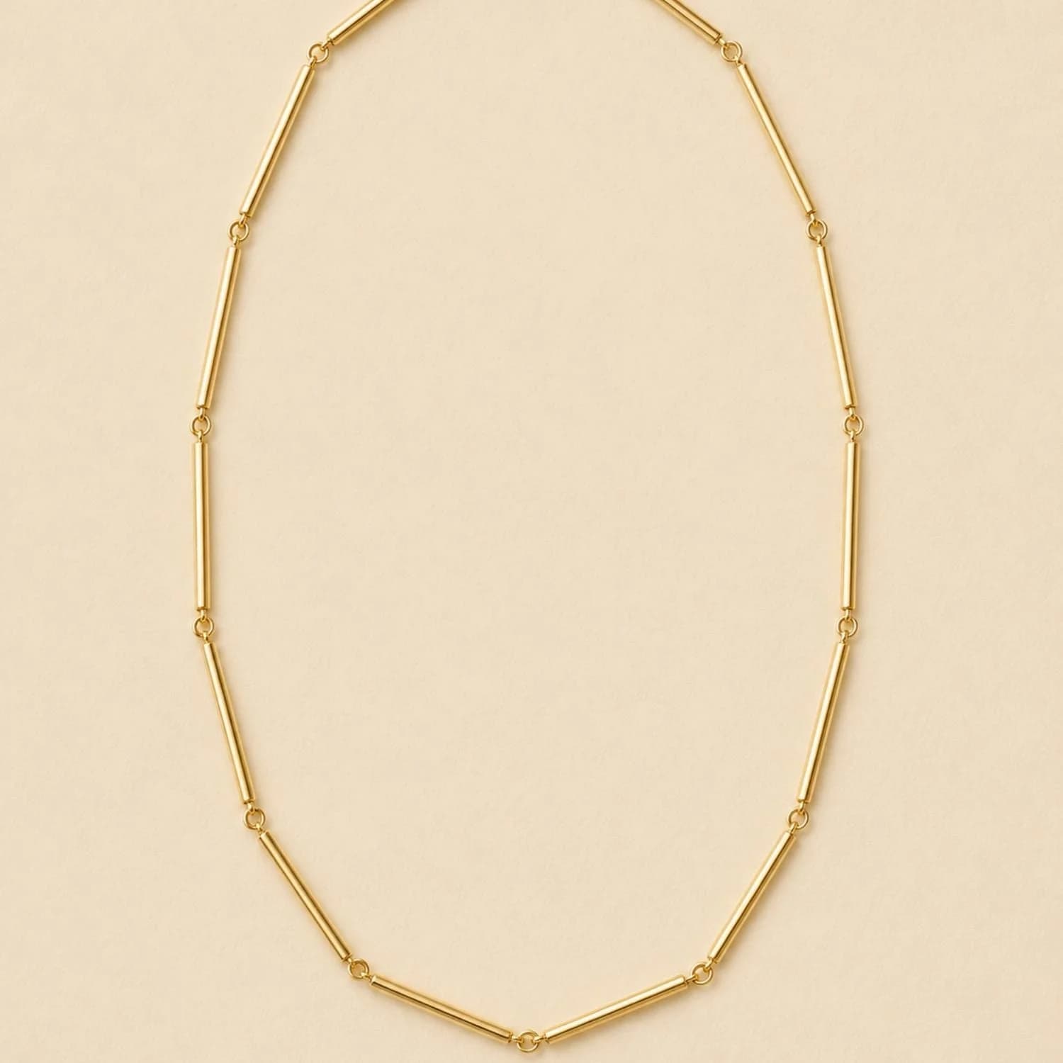 Light Beam Interval Gold Necklace – image 1