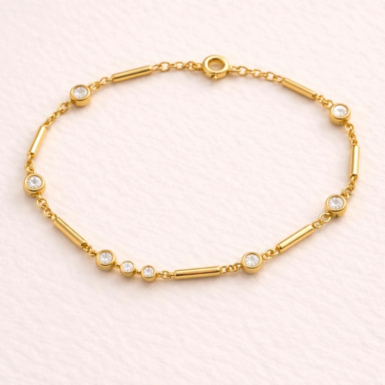 Light Beam Interval Diamond Bracelet – image 1