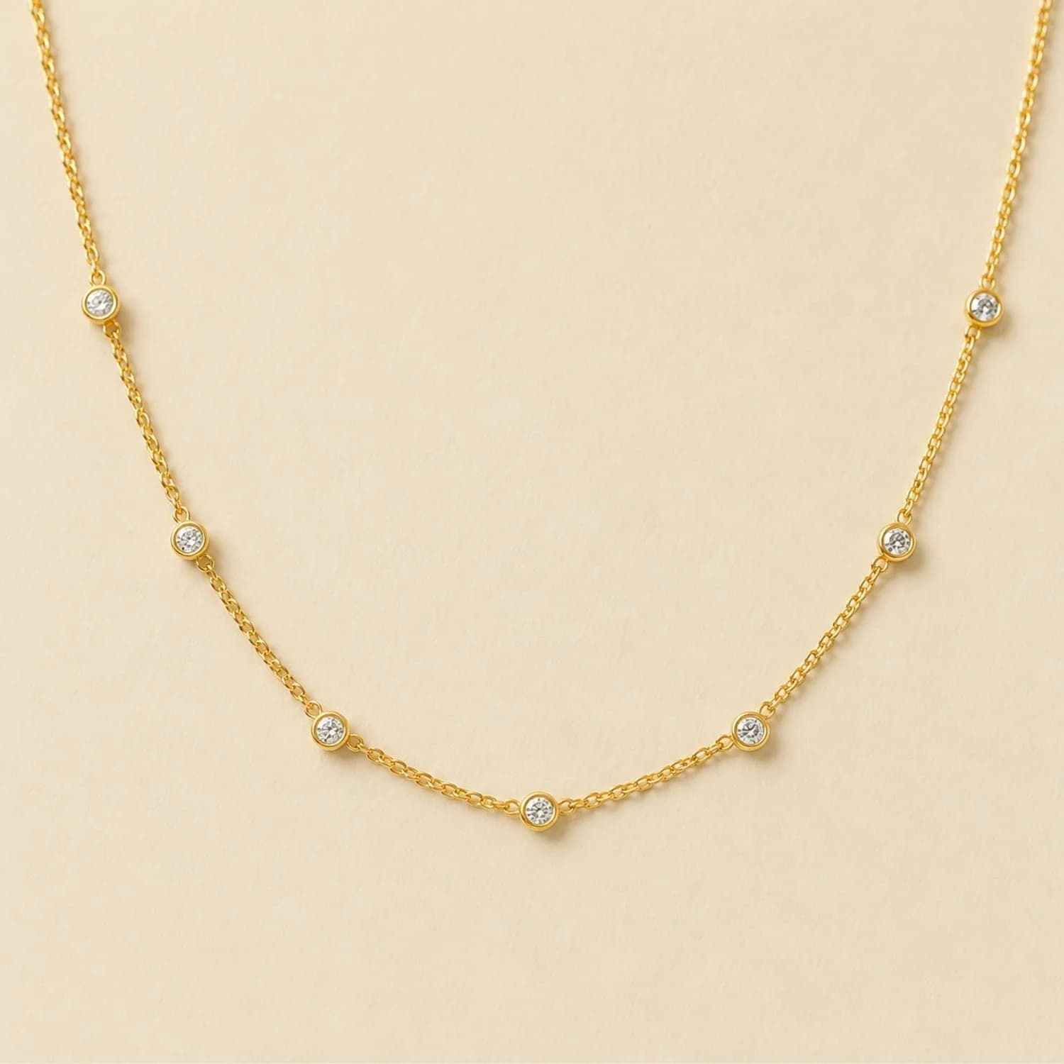 Aurora Diamond Station Necklace – image 1