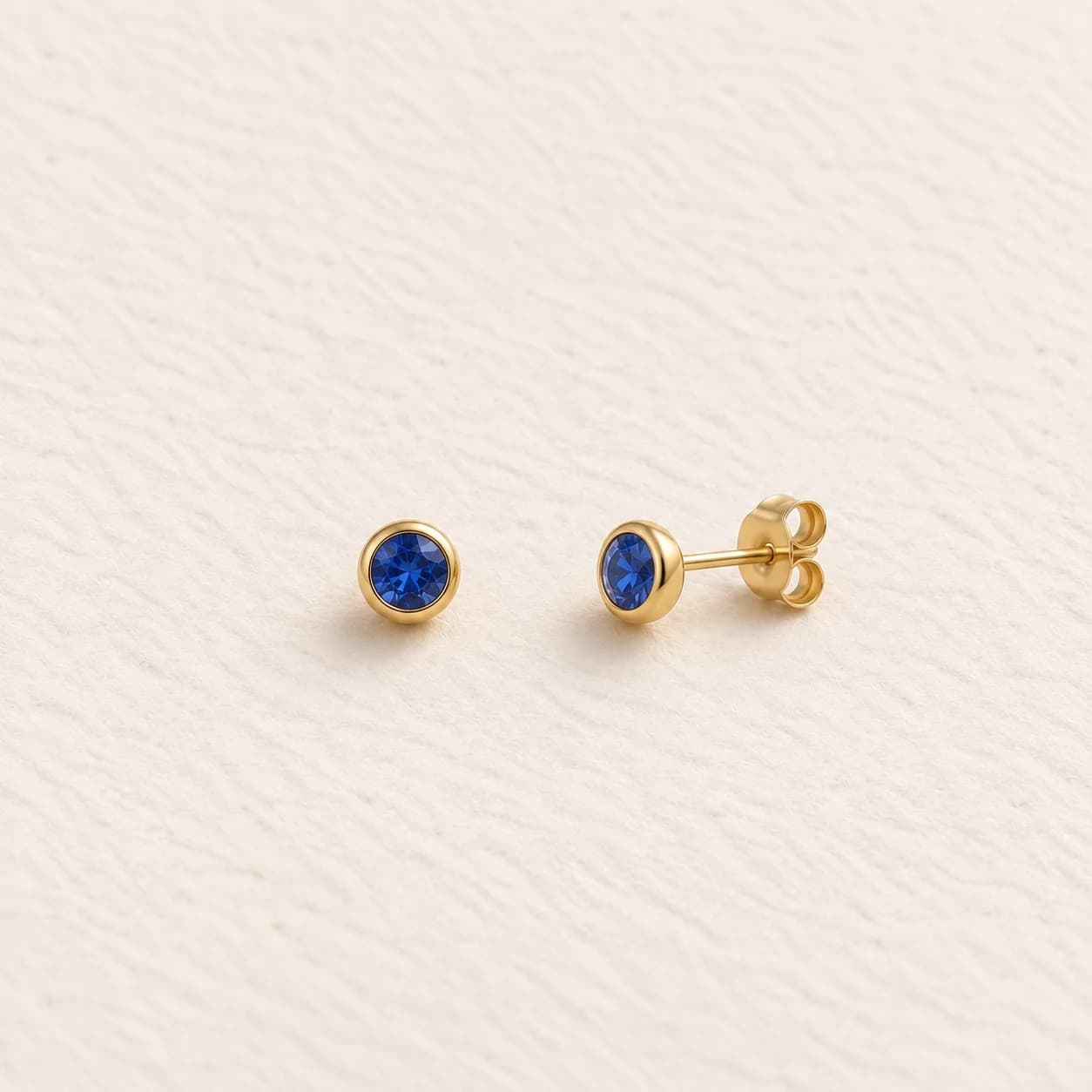 Aurora Blue Sapphire Stud Earrings – image 1