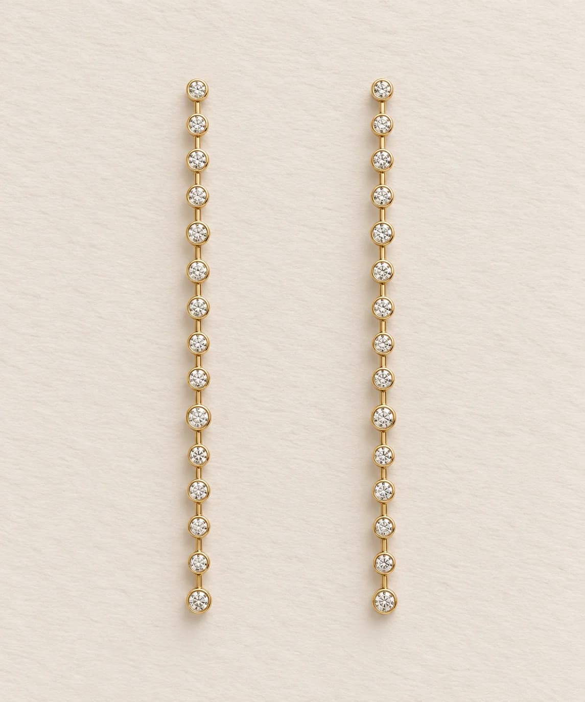 Aurora Diamond Long Line Drop Earrings – image 1