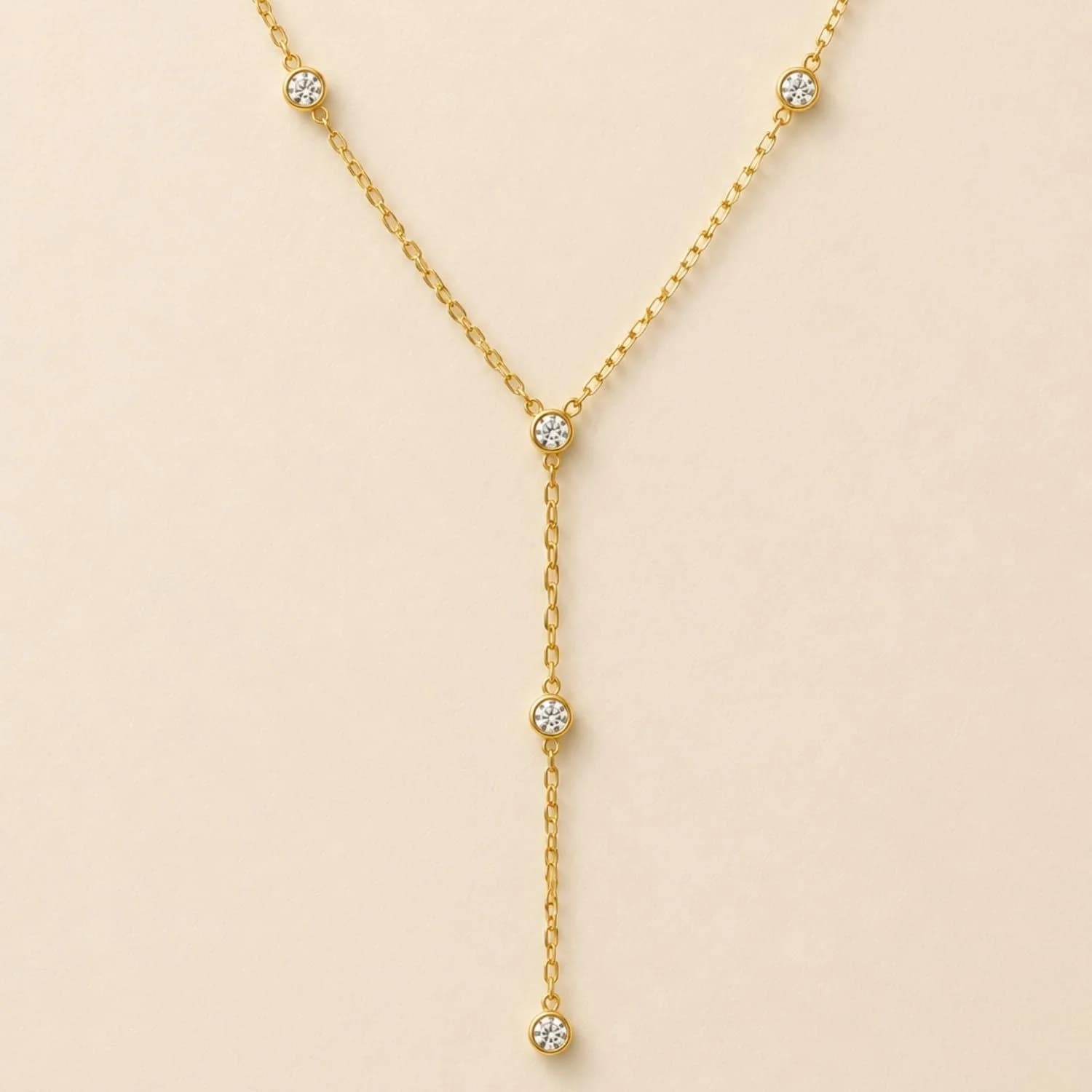 Aurora Five Diamond Lariat Necklace – image 1
