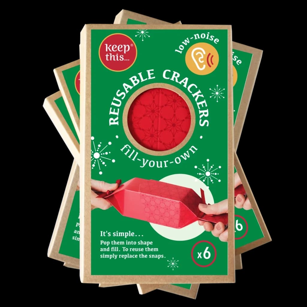 Unit packs of 6 cracker wallets 'Red Christmas' design new – image 1