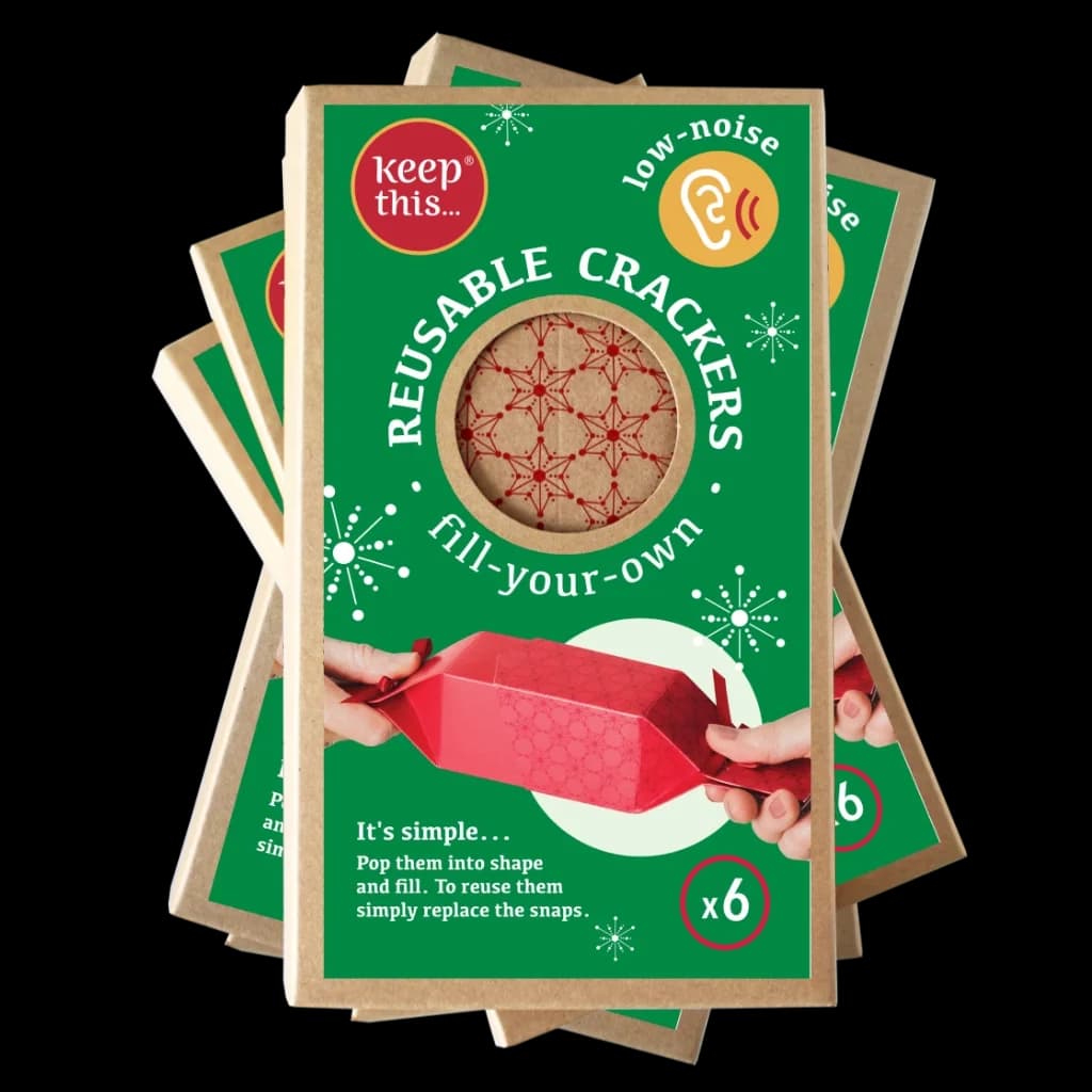 Unit packs of 6 cracker wallets 'Kraft Christmas' new – image 1