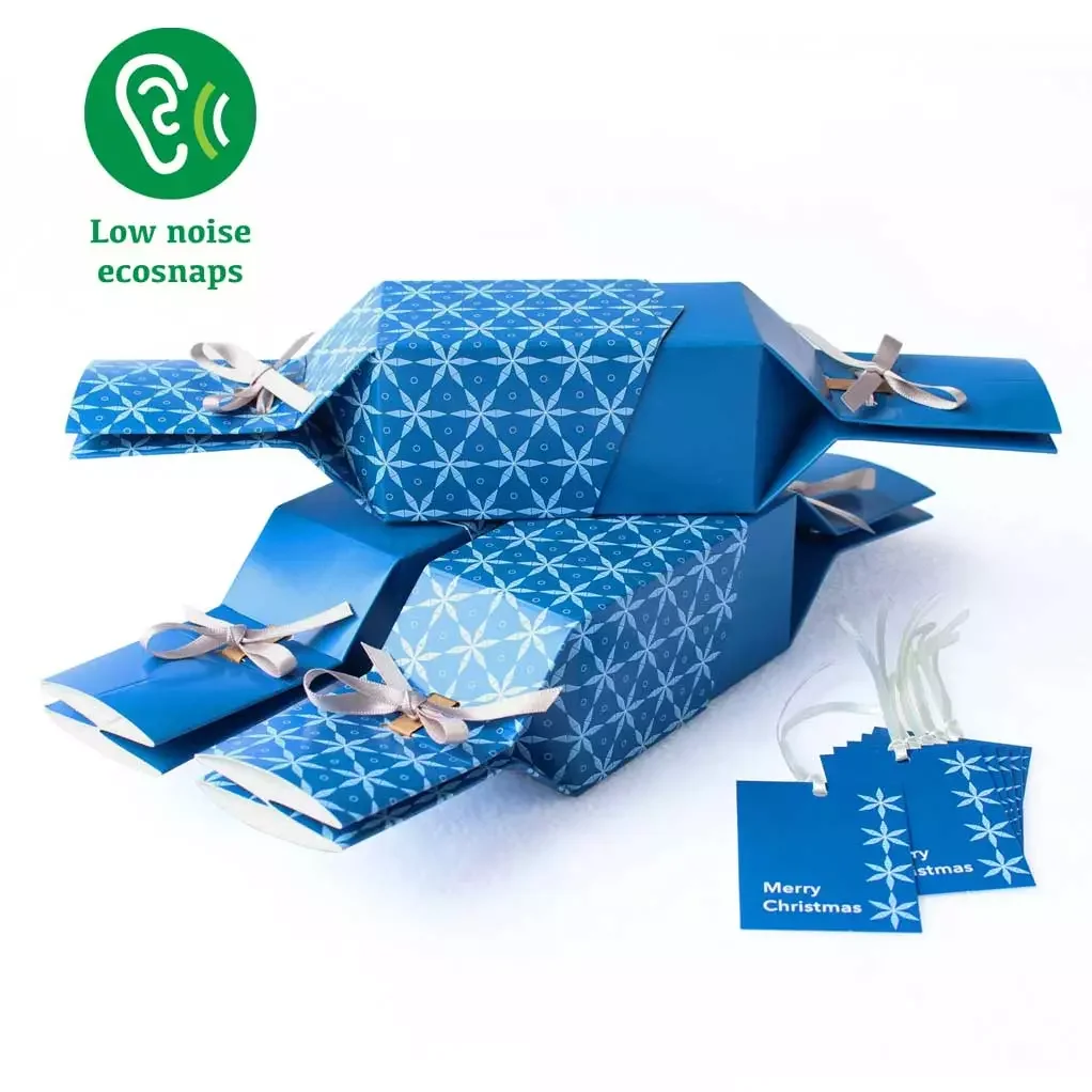 Six Reusable Blue Crackers (low-noise) with FREE tags: Midnight Blue design – image 1