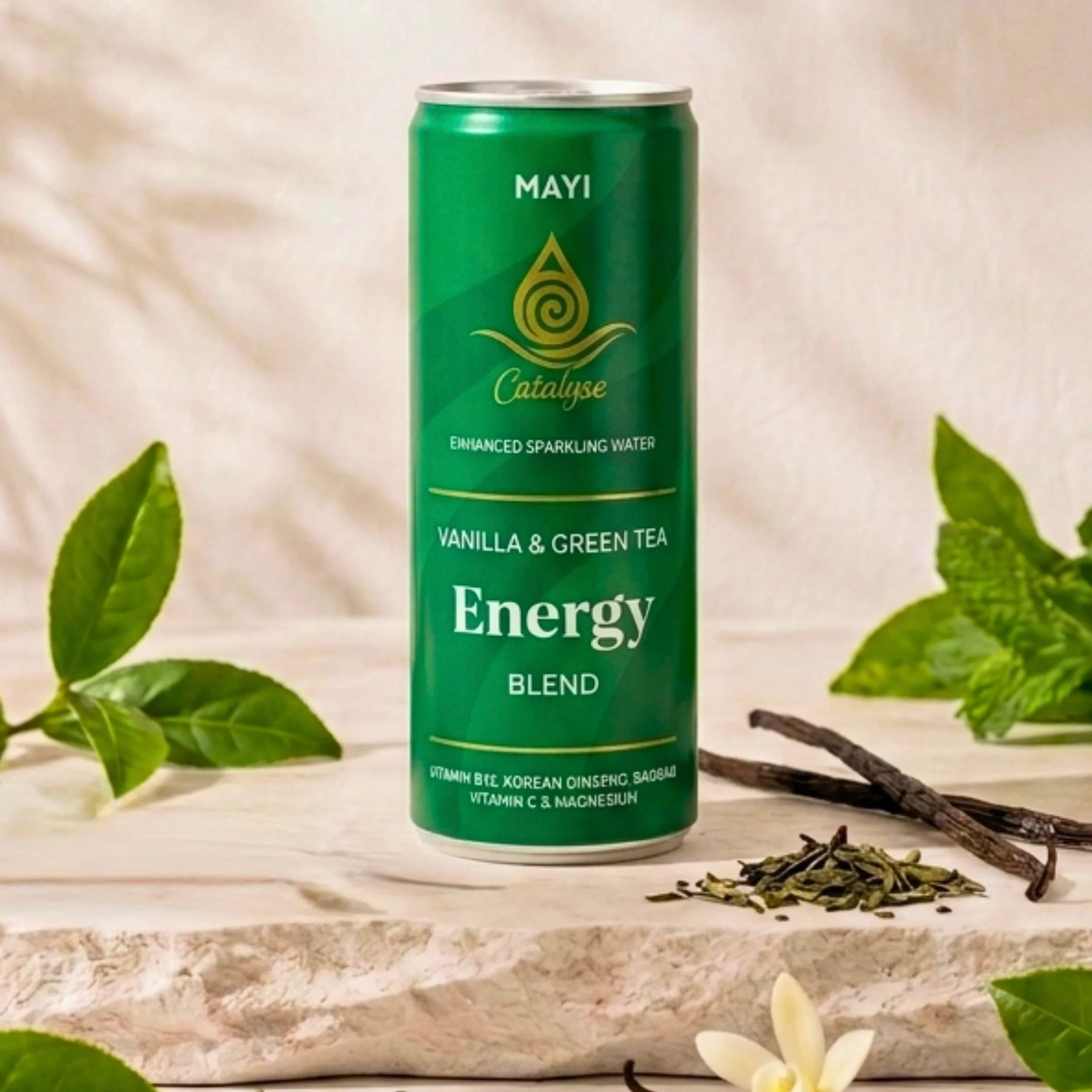 Vanilla & Green Tea Energy Sparkling Water — 12 Pack – image 1