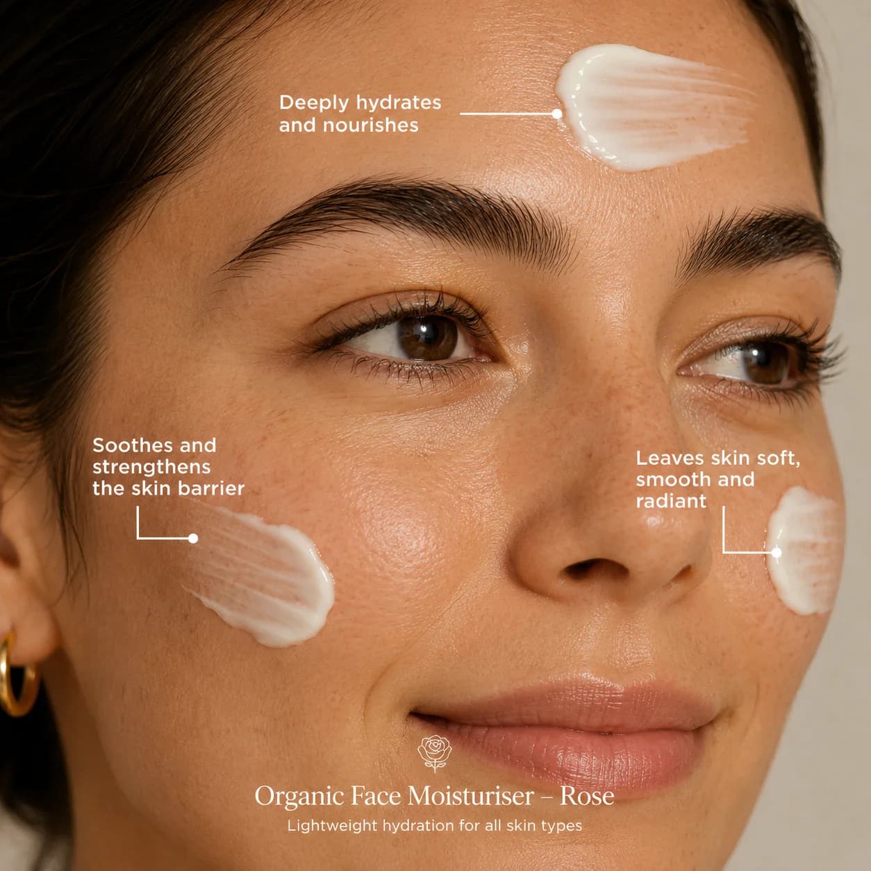 Organic Face Moisturiser Rose