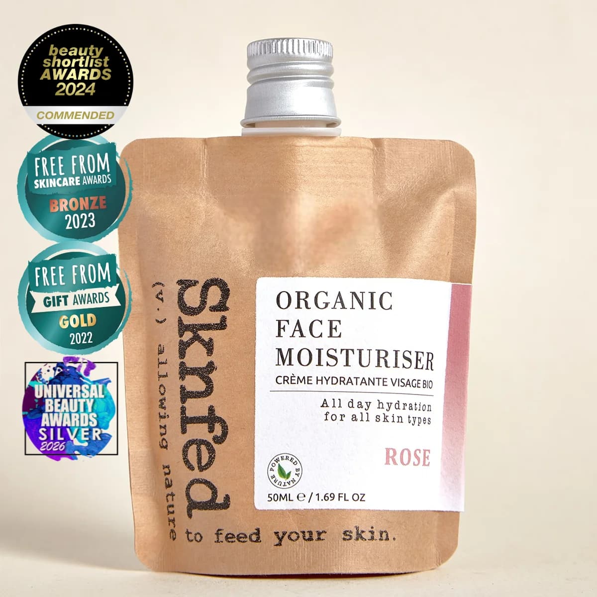 Organic Face Moisturiser Rose – image 1