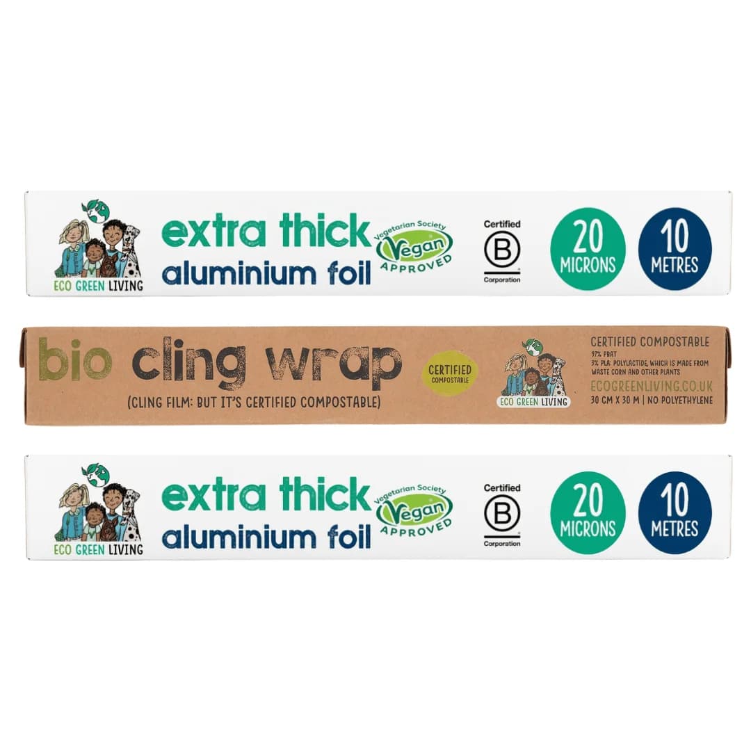 Compostable Cling Film and Recycled Tin Foil Pack – image 1