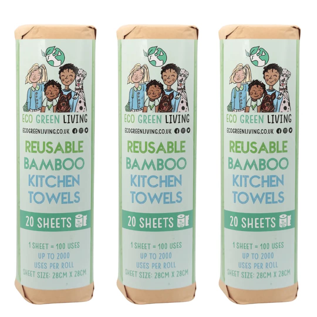 3 Pack of Reusable Bamboo Kitchen Towels