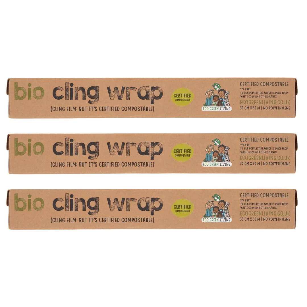 Compostable Cling Film Without The Plastic - Recycled Packaging - 3 x rolls 30cm x 30m
