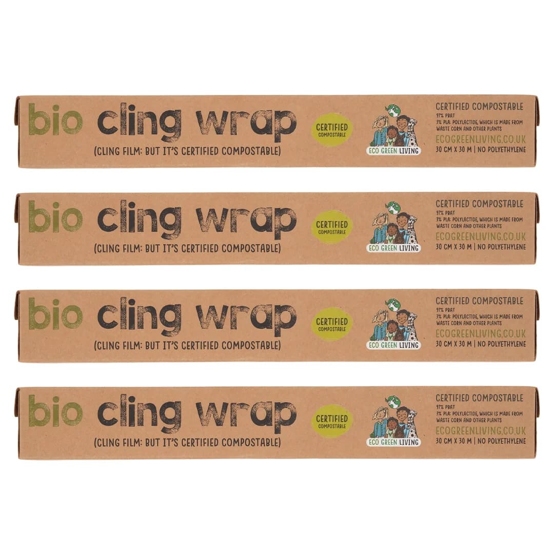 Compostable Cling Film Without The Plastic - Recycled Packaging - 4 x rolls 30cm x 30m