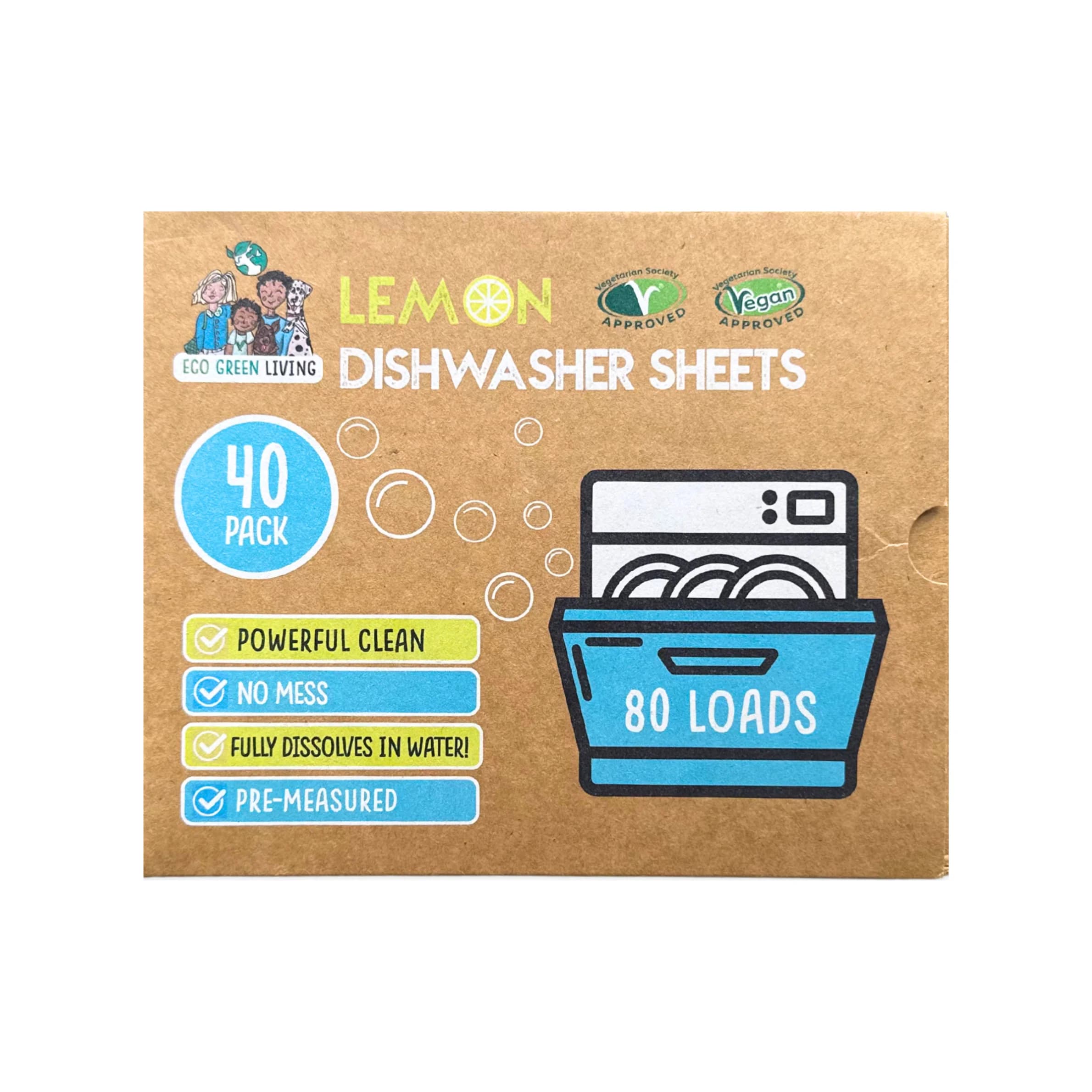 Dishwasher Sheets – Lemon Scent, 40 Sheets – image 1