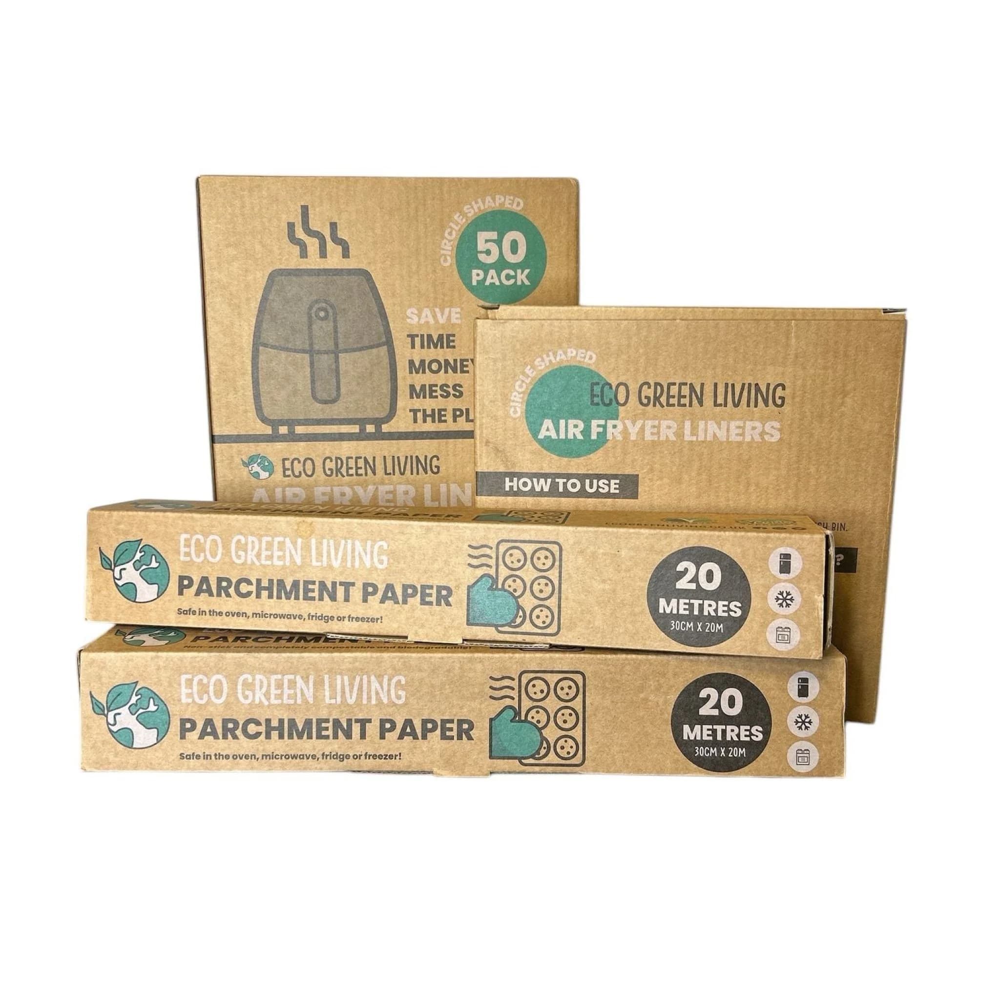 Parchment Paper x2 rolls and Air Fryer Liners 2x50 Papers