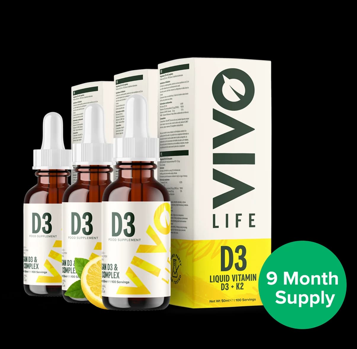Liquid Vitamin D3 & K2 x3 Bundle