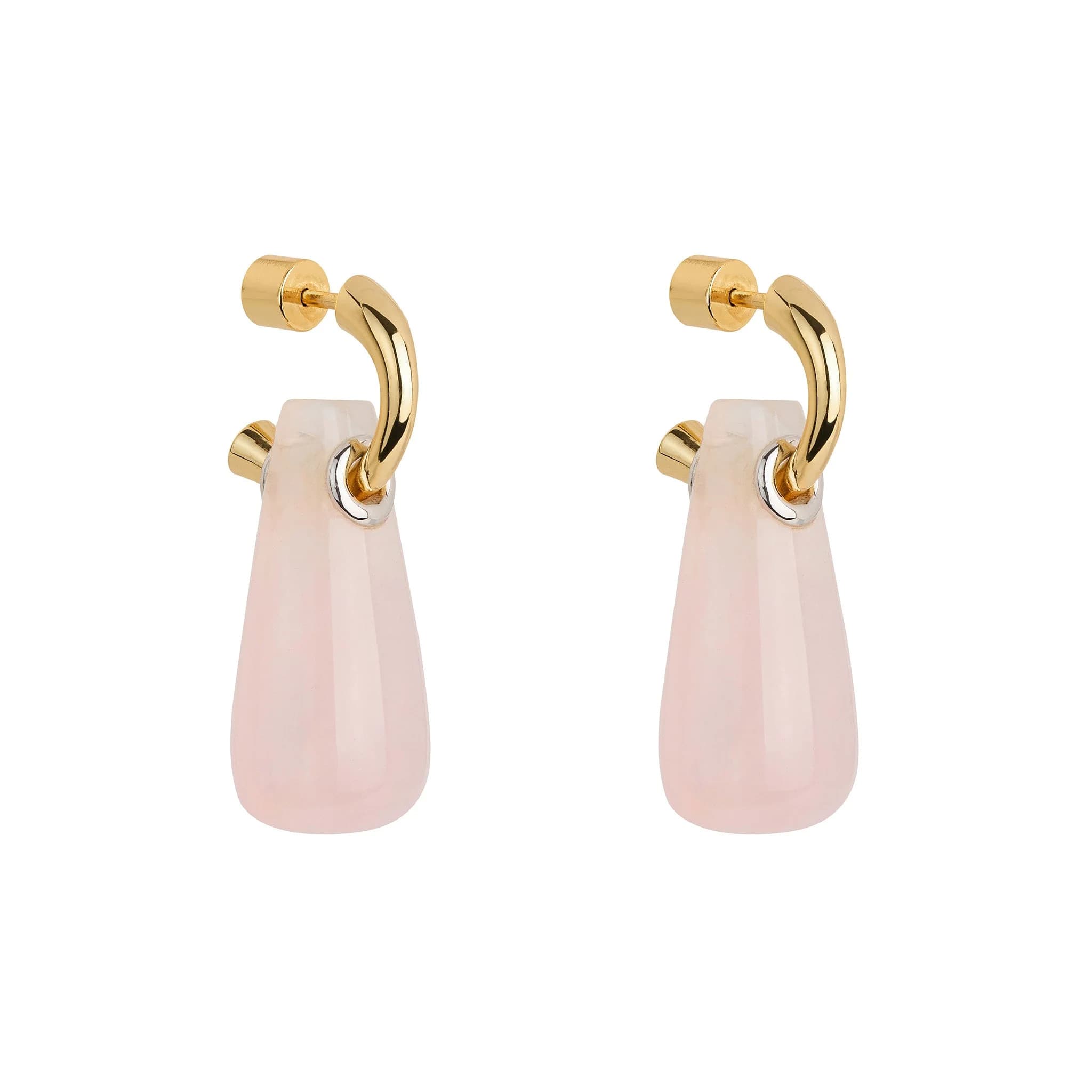 Rose Quartz Drop Earrings – image 1