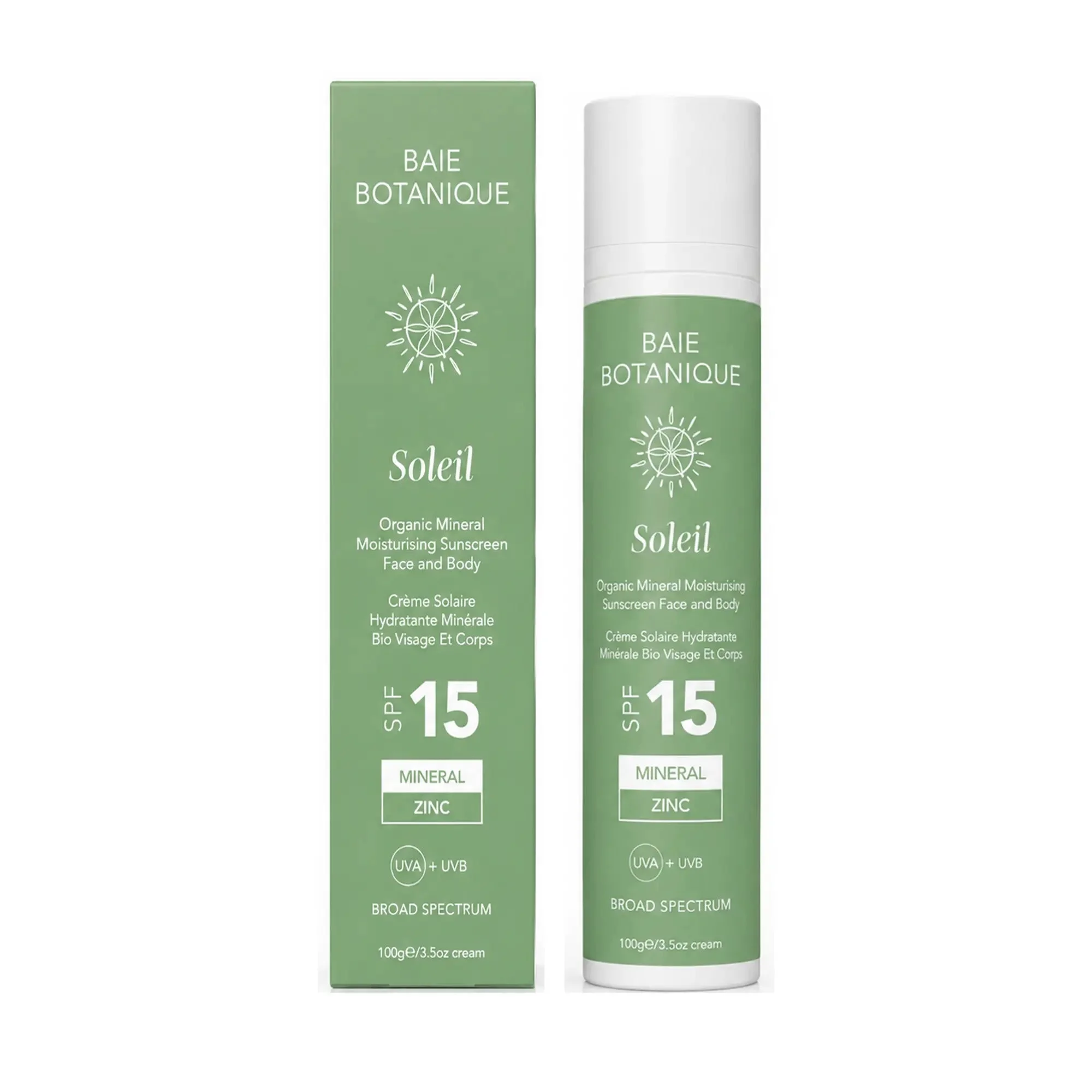 Organic Mineral Face & Body Moisturising Sunscreen SPF 15 – image 1