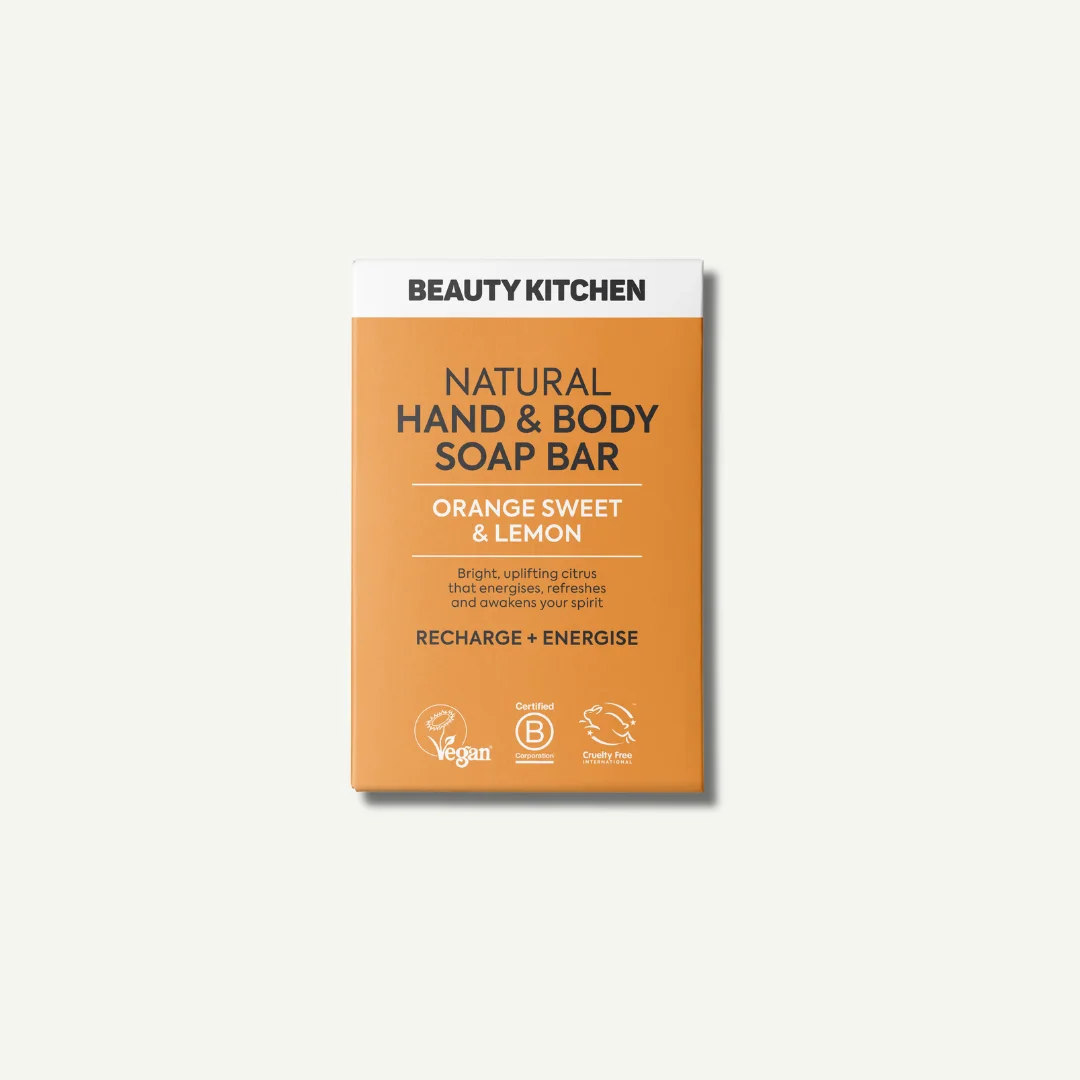 Natural Hand & Body Soap Bar Orange Sweet & Lemon 100g – image 1